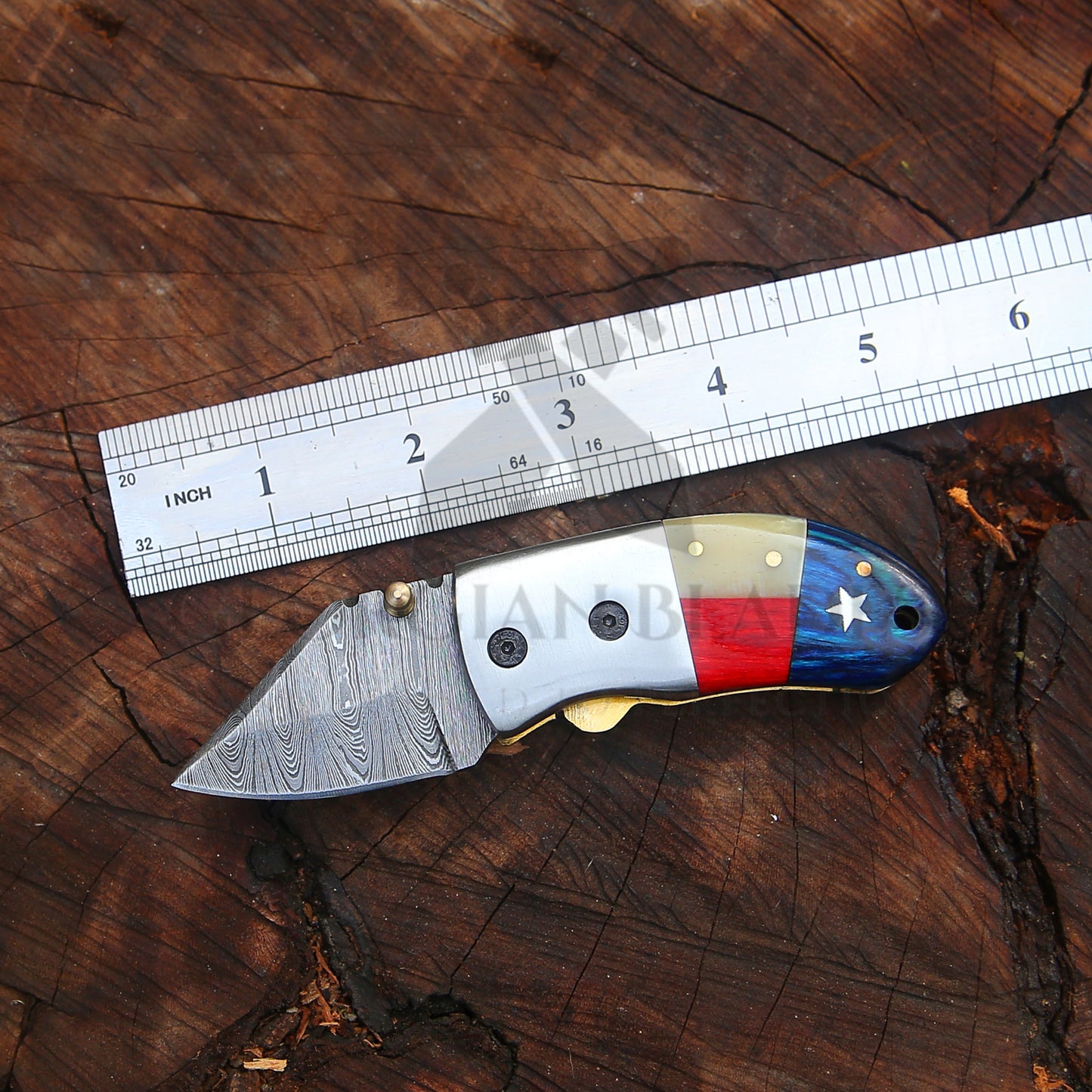 Paul Revere Knife - Hand Forged 5" EDC Mini Pocket Folding Knife with Leather Sheath