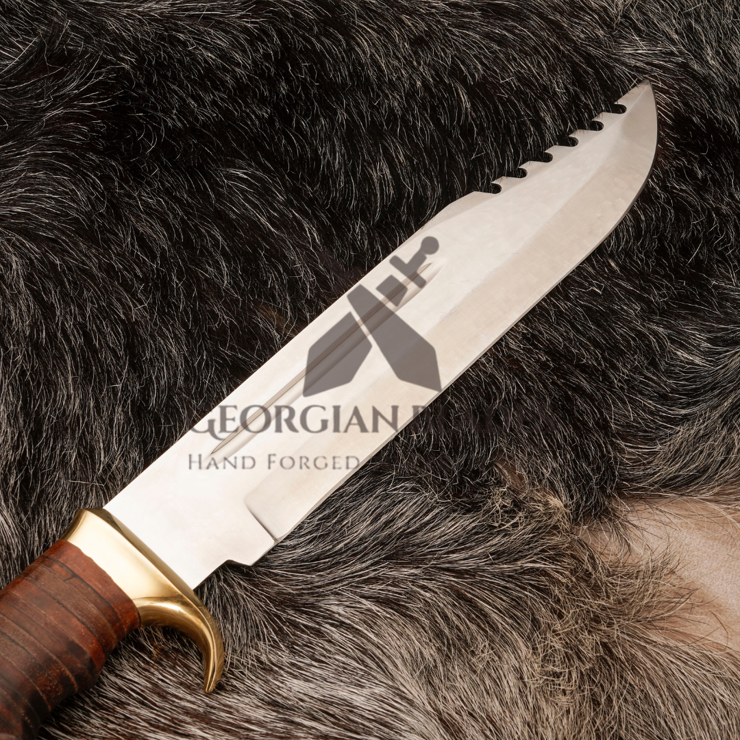 Wilderness Warden: Bowie Knife - Handmade J2 Bowie Knife Fix Blade - Composite Wood Handle