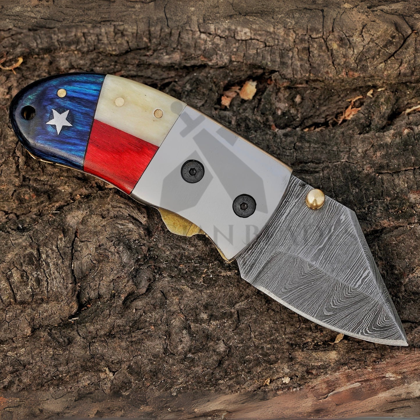 Paul Revere Knife - Hand Forged 5" EDC Mini Pocket Folding Knife with Leather Sheath