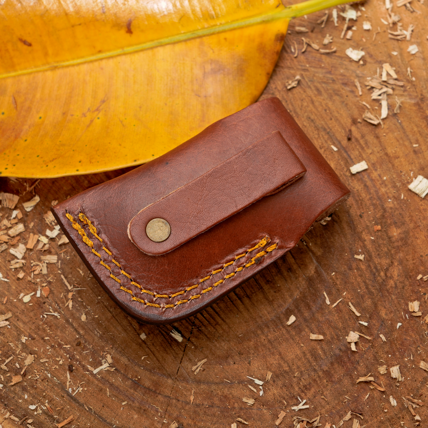 Paul Revere Knife - Hand Forged 5" EDC Mini Pocket Folding Knife with Leather Sheath
