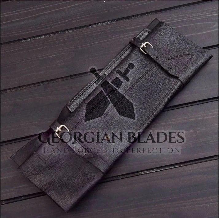 Legacy Blades - 5 Piece Chef Set Hand Forged with Leather Roll