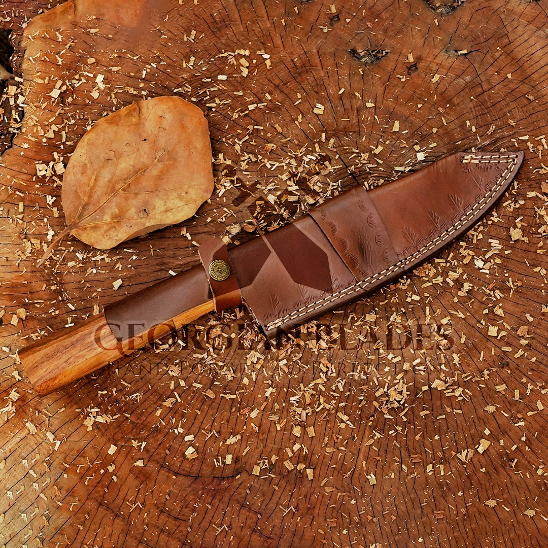 Celestial Dust: 12" Handmade Damascus Damascus Steel Chef Knife Olive Wood Handle, Cooking Knife