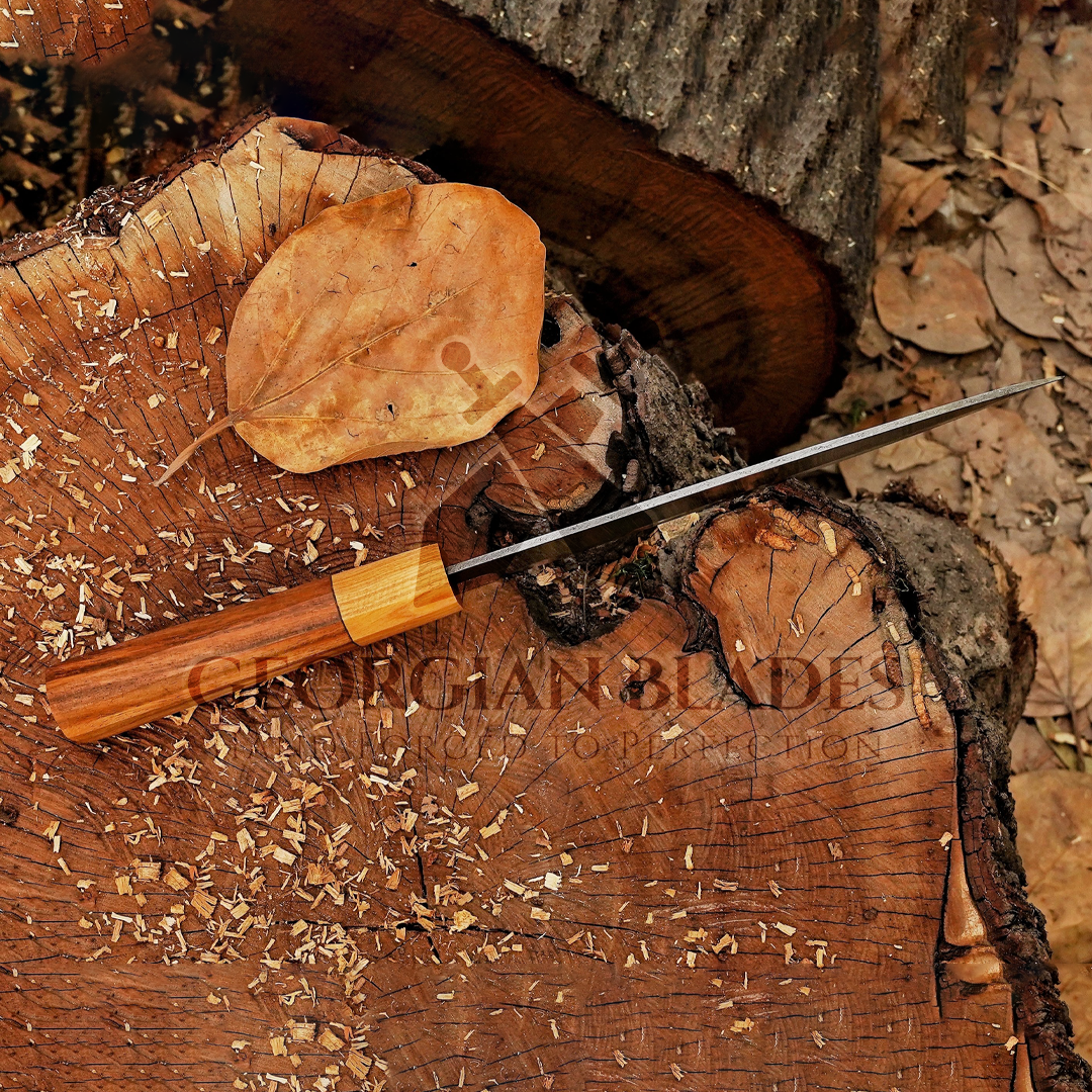 Celestial Dust: 12" Handmade Damascus Damascus Steel Chef Knife Olive Wood Handle, Cooking Knife