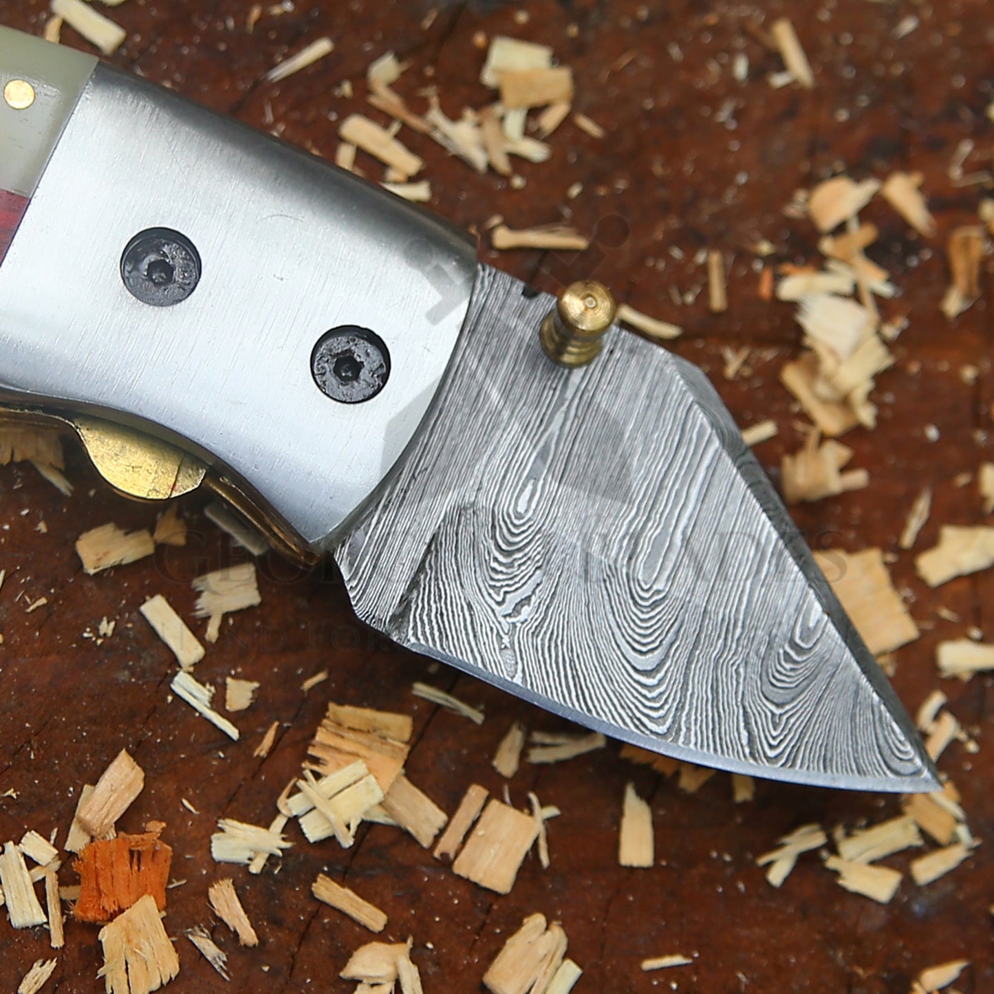 Paul Revere Knife - Hand Forged 5" EDC Mini Pocket Folding Knife with Leather Sheath