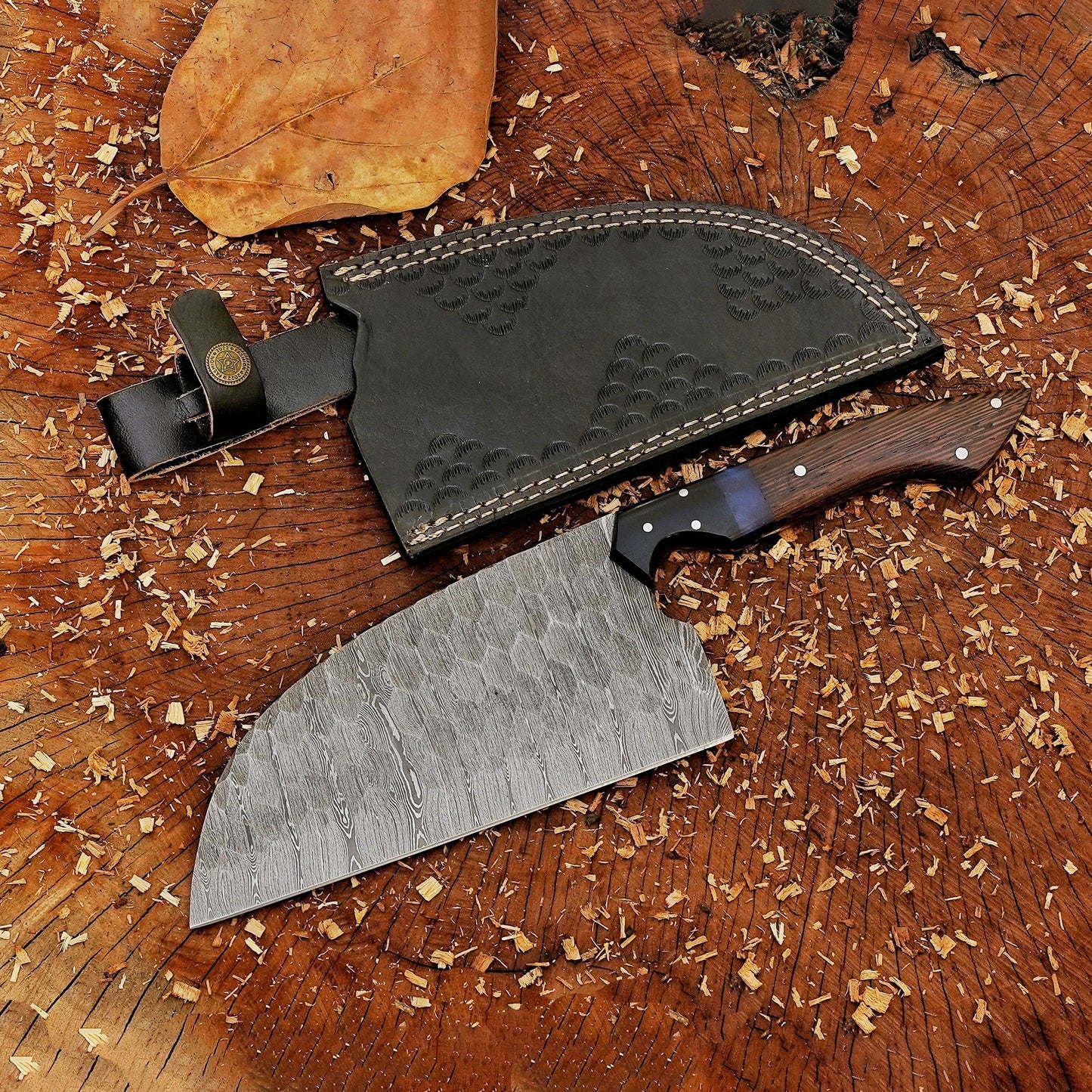 The Steel Force Trio - 3-Piece Damascus & Carbon Steel Chopper Knife Bundle