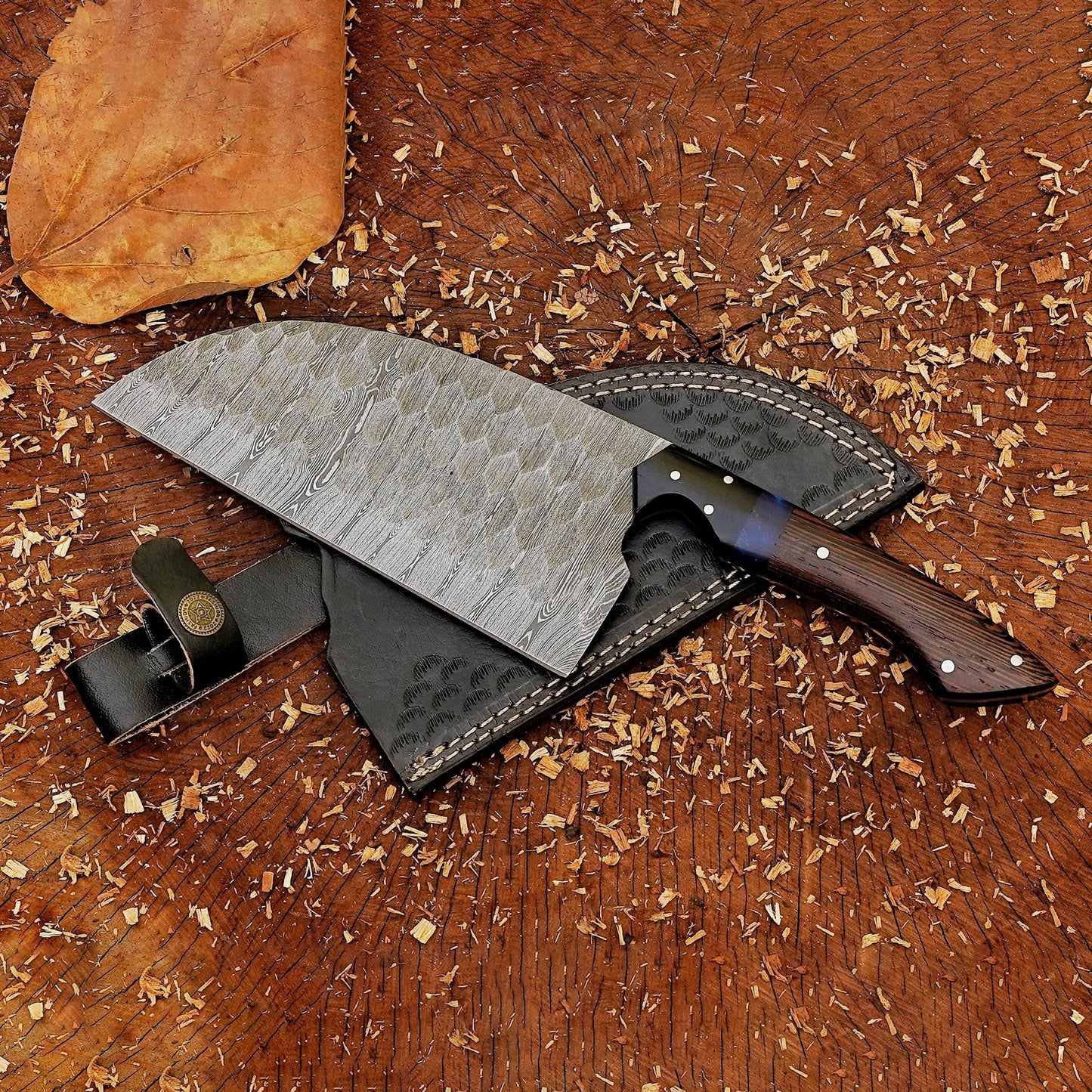 The Steel Force Trio - 3-Piece Damascus & Carbon Steel Chopper Knife Bundle