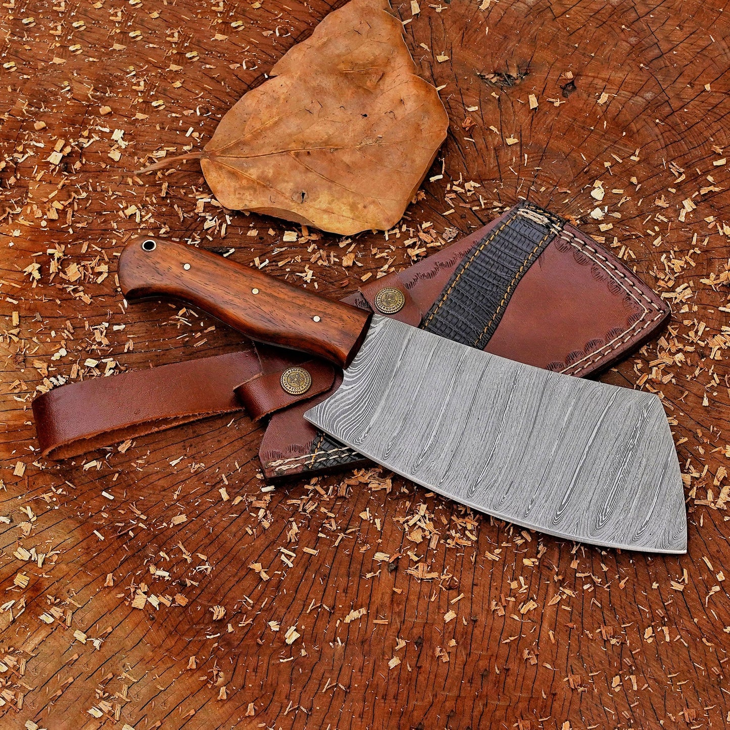 The Steel Force Trio - 3-Piece Damascus & Carbon Steel Chopper Knife Bundle