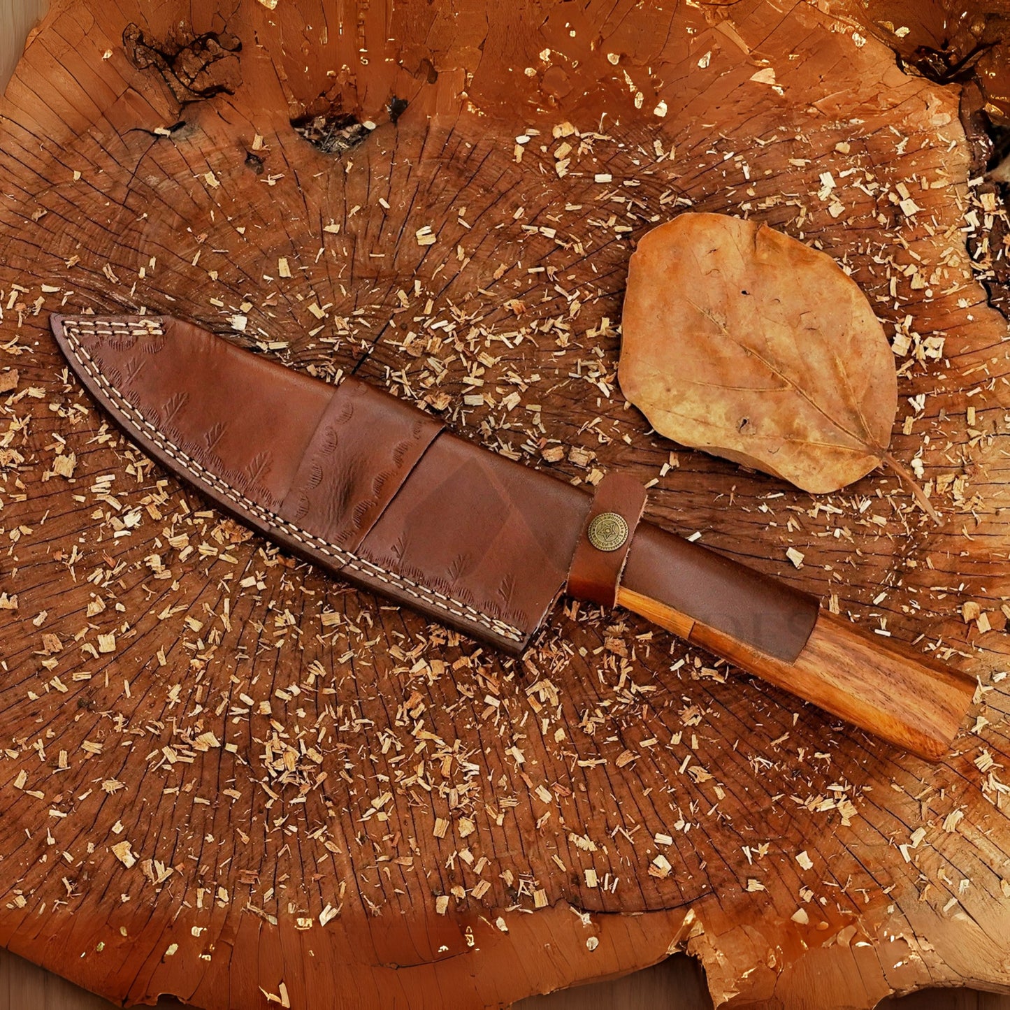 Celestial Dust: 12" Handmade Damascus Damascus Steel Chef Knife Olive Wood Handle, Cooking Knife