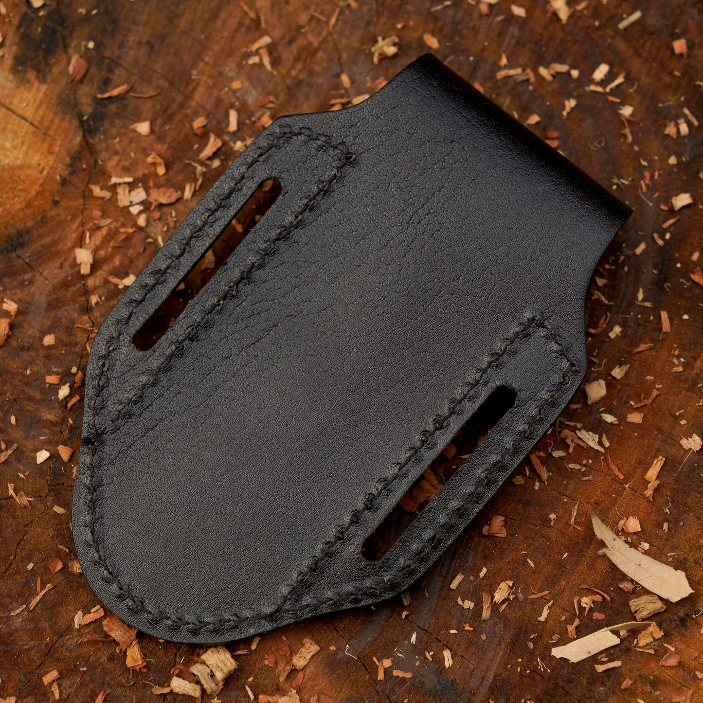The Founders Trio – Bundle of 3 Hand-Forged Damascus Folding Knives with Leather Sheaths