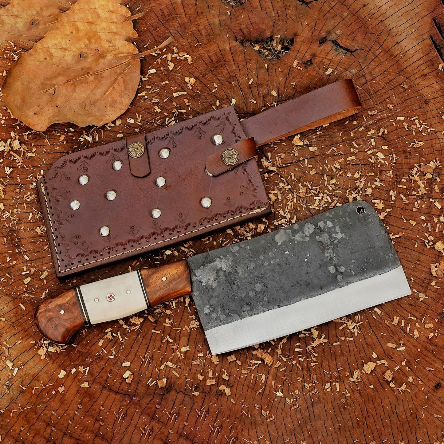The Steel Force Trio - 3-Piece Damascus & Carbon Steel Chopper Knife Bundle