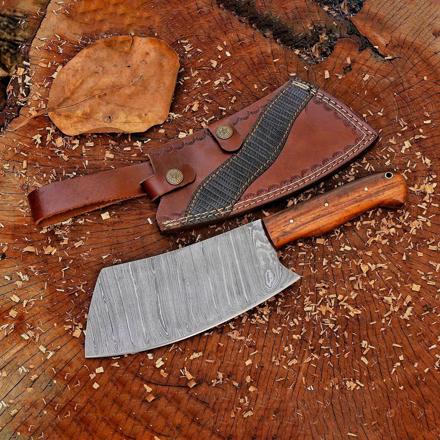 The Steel Force Trio - 3-Piece Damascus & Carbon Steel Chopper Knife Bundle