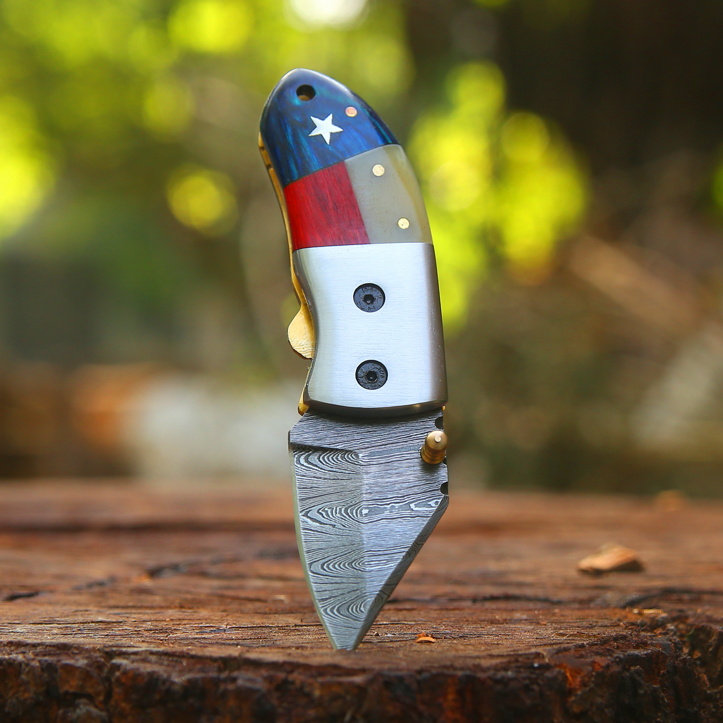 Paul Revere Knife - Hand Forged 5" EDC Mini Pocket Folding Knife with Leather Sheath