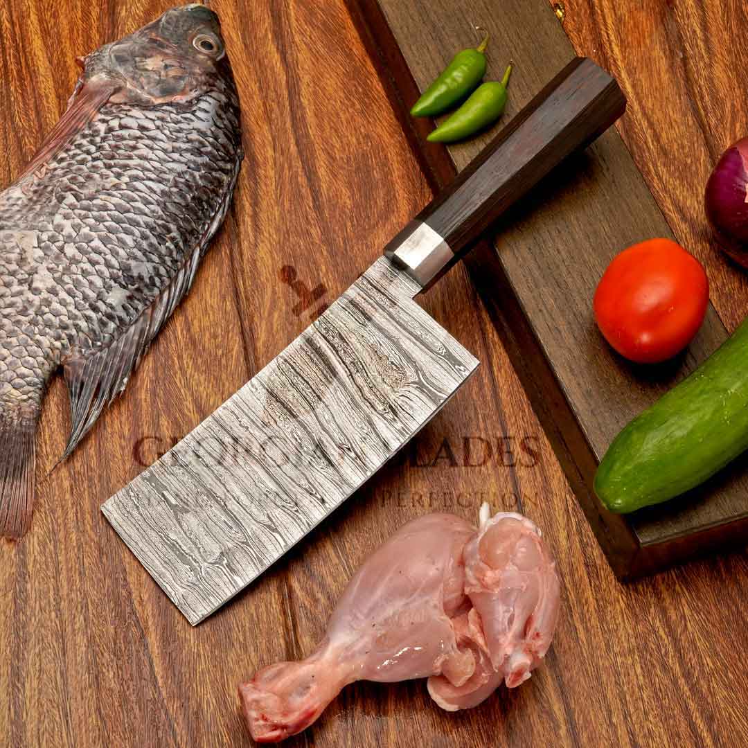 Gastronome's Grace - 7 Piece Kitchen Chef Set with Wenge Wood Handle and Leather Roll