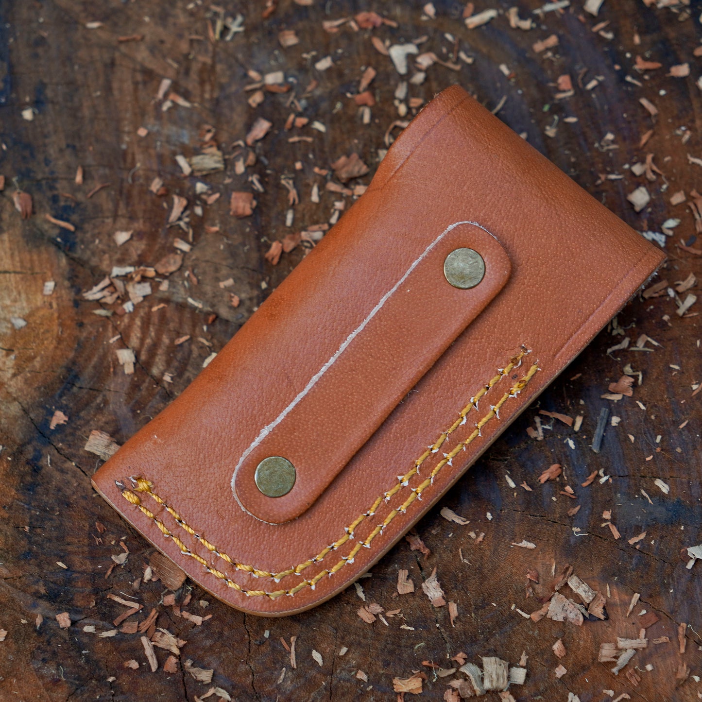 Horned Hunter: Custom Forged Damascus Steel Folding Knife Wood & Bone Handle