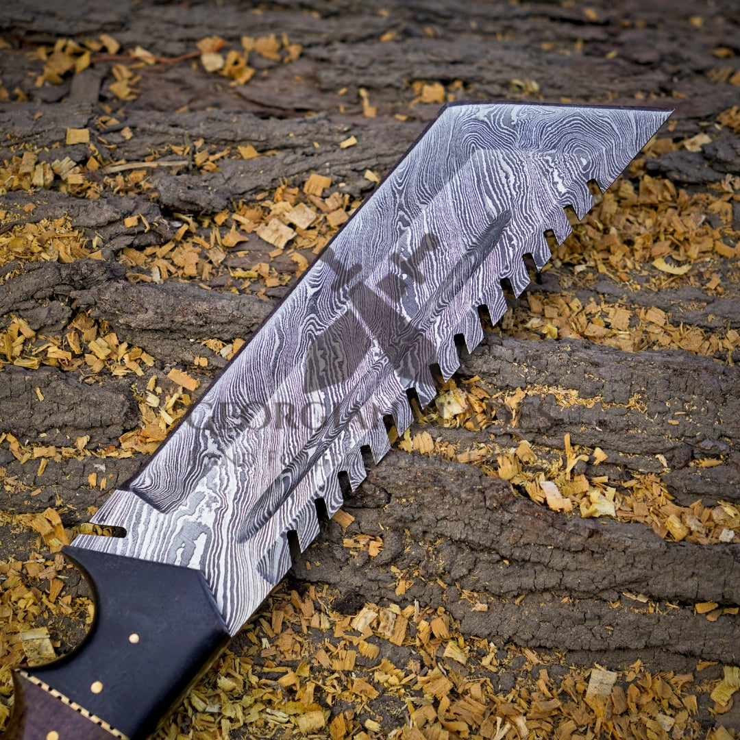 Voyager Vanguard: HANDMADE DAMASCUS Steel Hunting Tracker Fix Blade Knife Full Tang