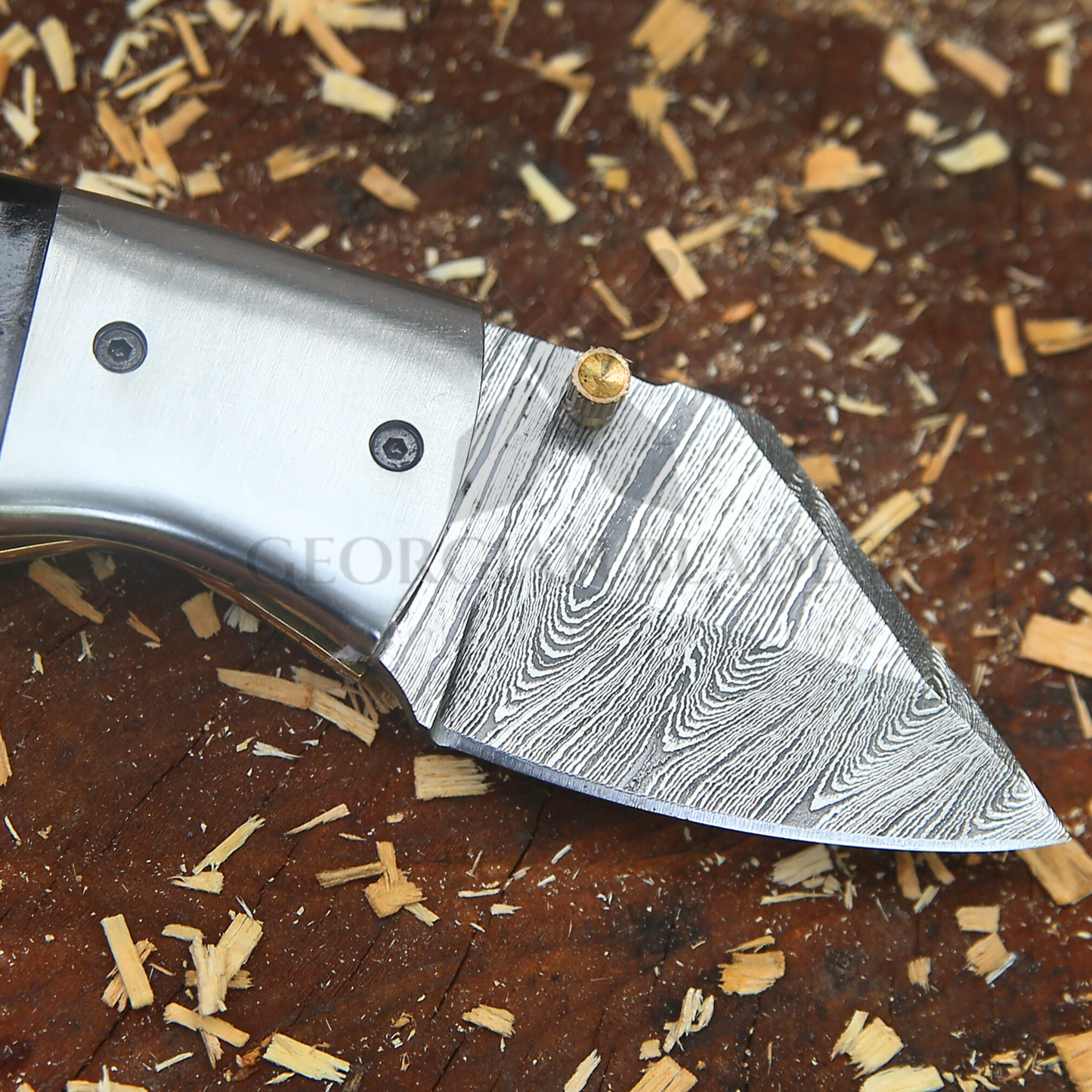 Lil' Capra Cutter - Hand Forged 5.5" EDC Pocket Folding Knife with Leather Sheath