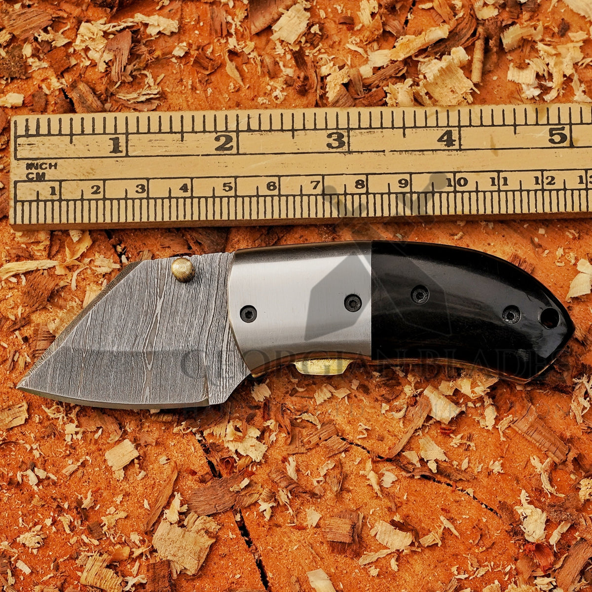 Tiny Torque - Hand Forged 5" EDC Mini Pocket Folding Knife with Leather Sheath