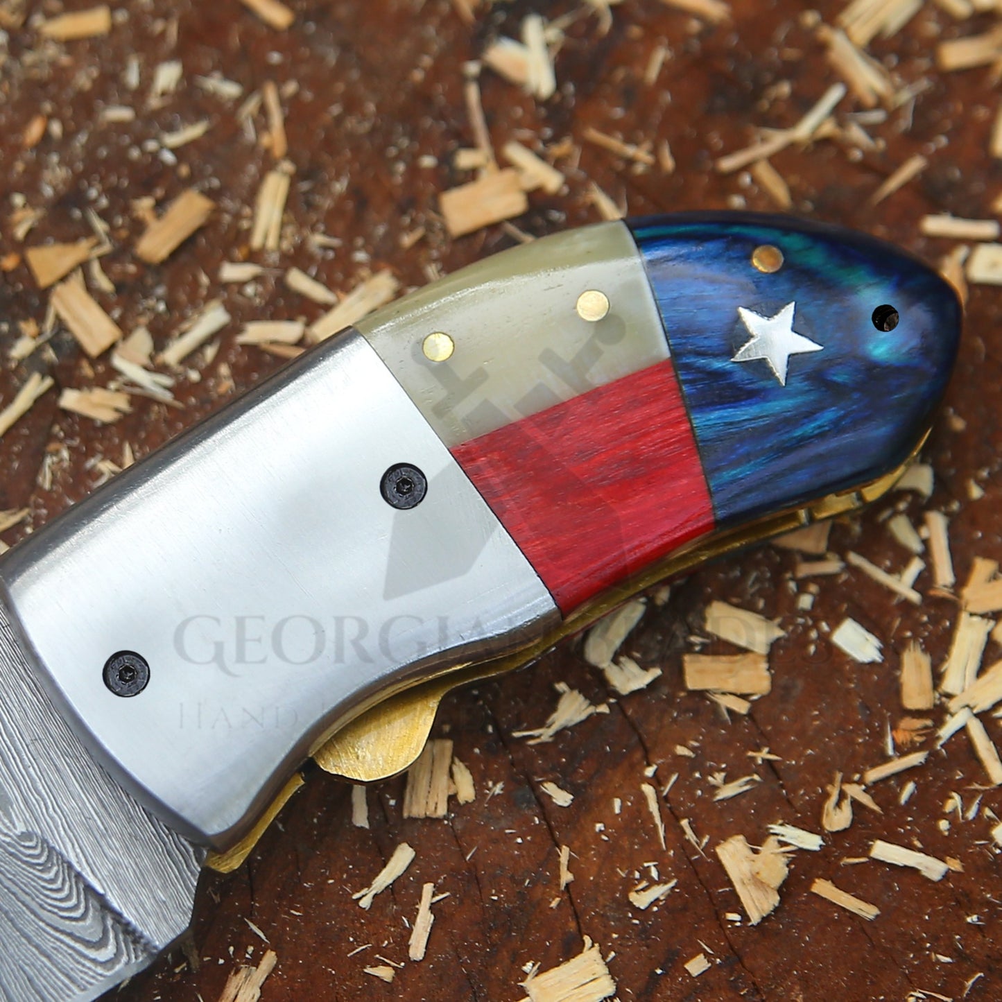 Paul Revere Knife - Hand Forged 5" EDC Mini Pocket Folding Knife with Leather Sheath