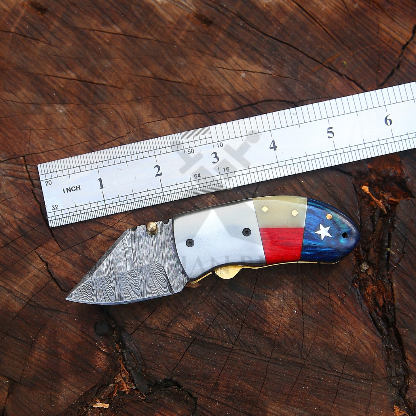 Paul Revere Knife - Hand Forged 5" EDC Mini Pocket Folding Knife with Leather Sheath
