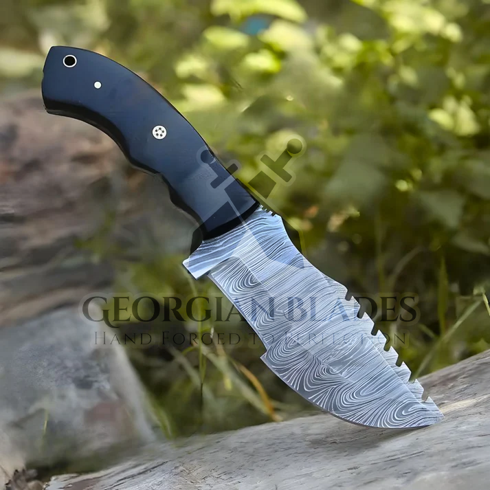 Pathfinder Pro: Handmade Forged Damascus Steel Tracker Hunting Bushcraft Knife Survival EDC 10” With Micarta Handle