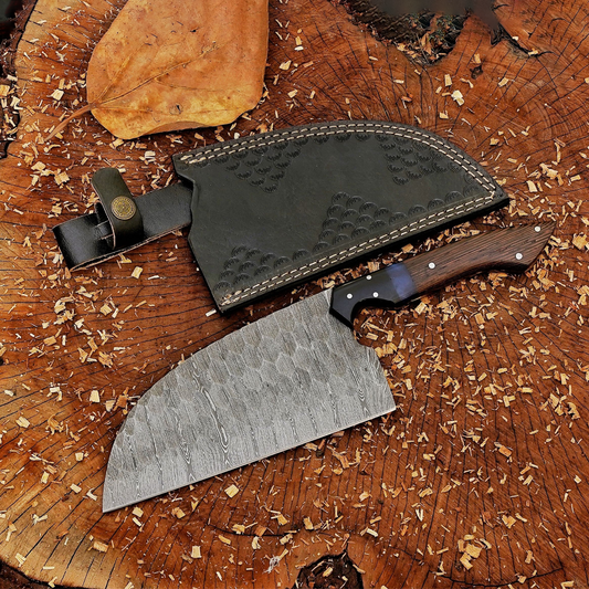 The Marine Master - Hand made Damascus Steel Serbian Styled Chef Knife
