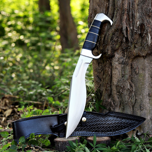 Eisenhower Kukri Knife: 15.7 inch Kukri Knife with Leather Sheath