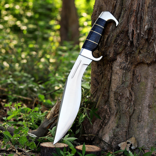Eisenhower Kukri Knife: 15.7 inch Kukri Knife with Leather Sheath