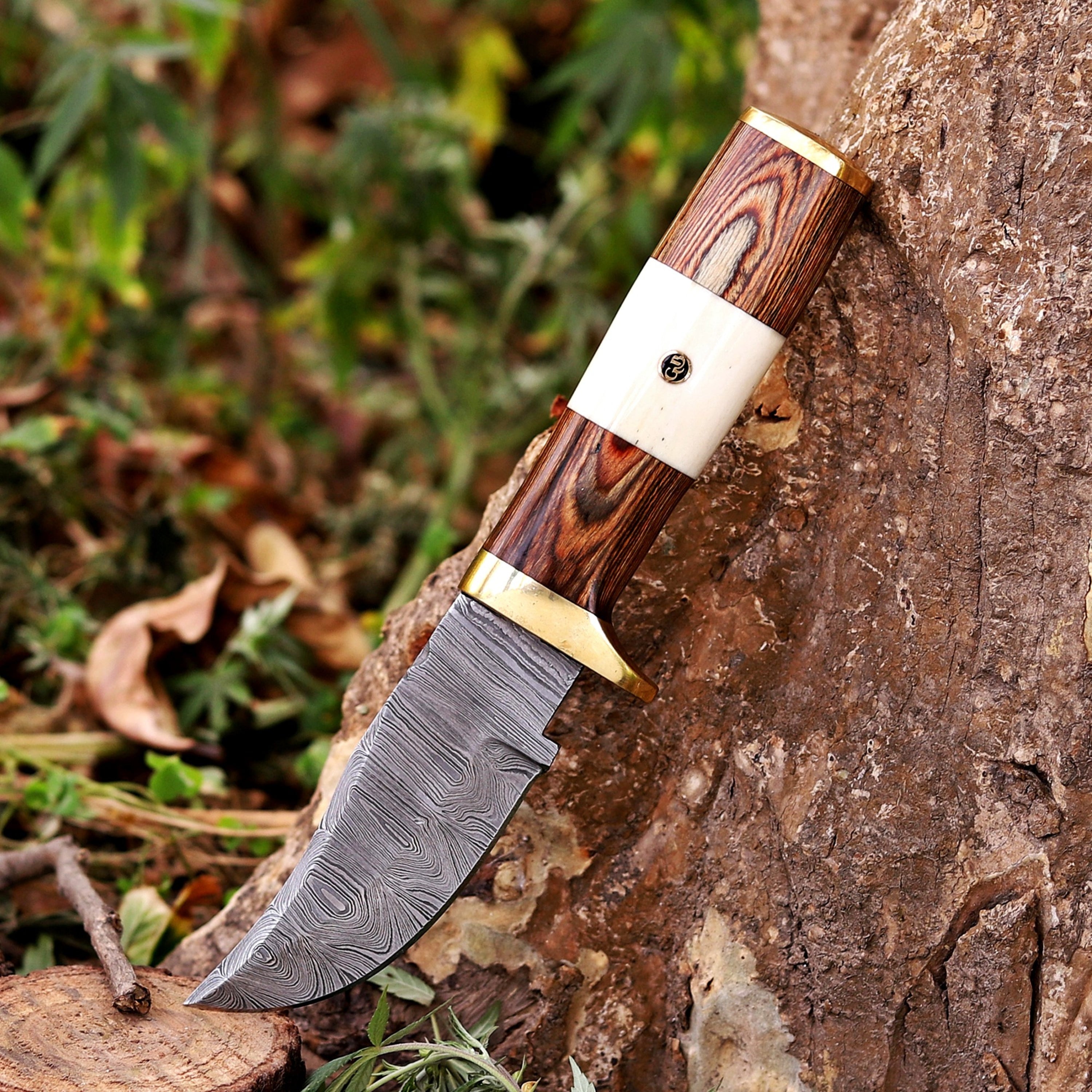 Mike Fink Skinner - Custom Hand Forged Damascus Steel Hunting