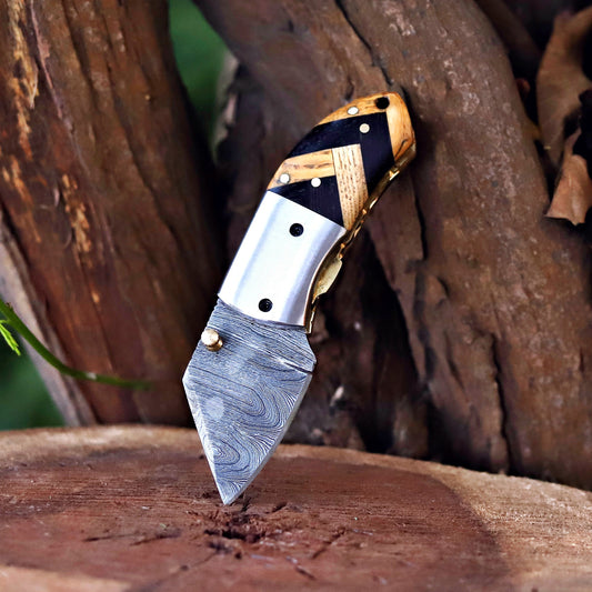 Elite Mini Trio – Bundle of 3 Mini Folding Knives with Leather Sheaths