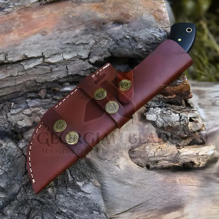 Pathfinder Pro: Handmade Forged Damascus Steel Tracker Hunting Bushcraft Knife Survival EDC 10” With Micarta Handle