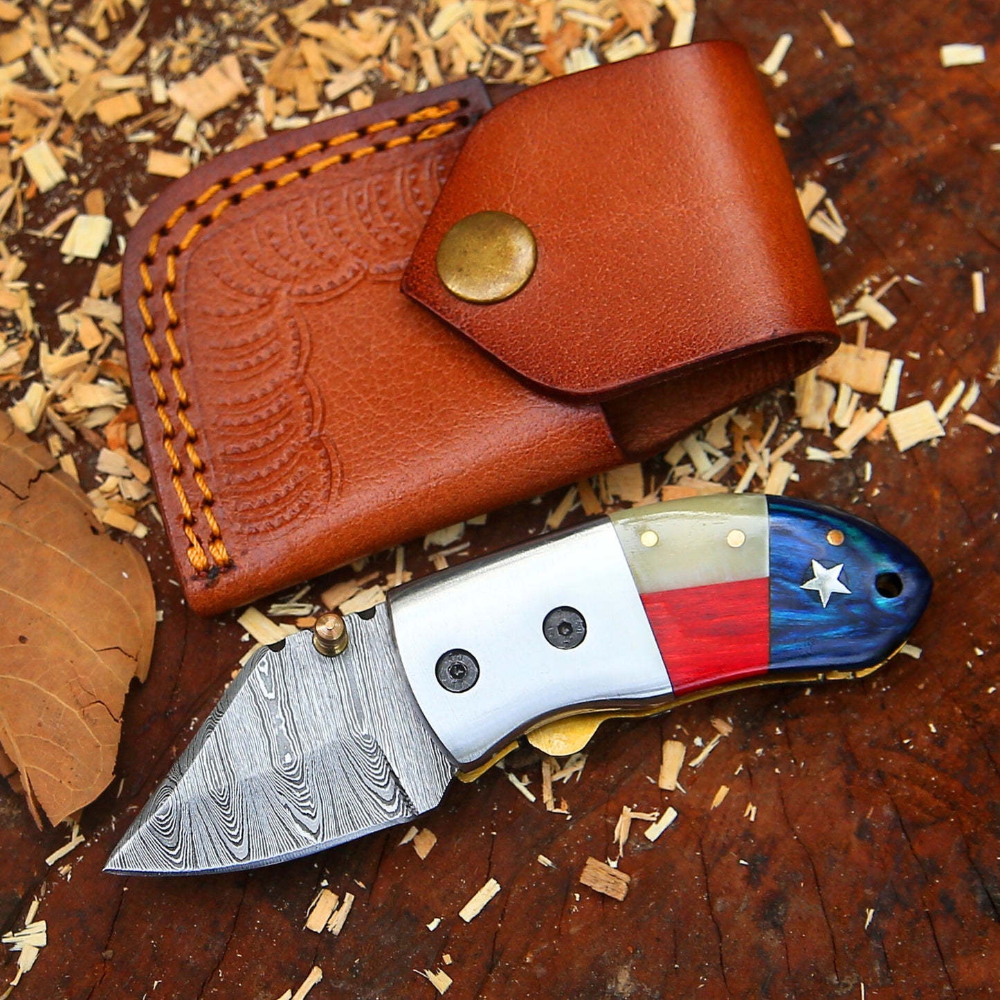Paul Revere Knife – Hand-Forged 5" Damascus EDC | Best-Selling 3-Pack Option