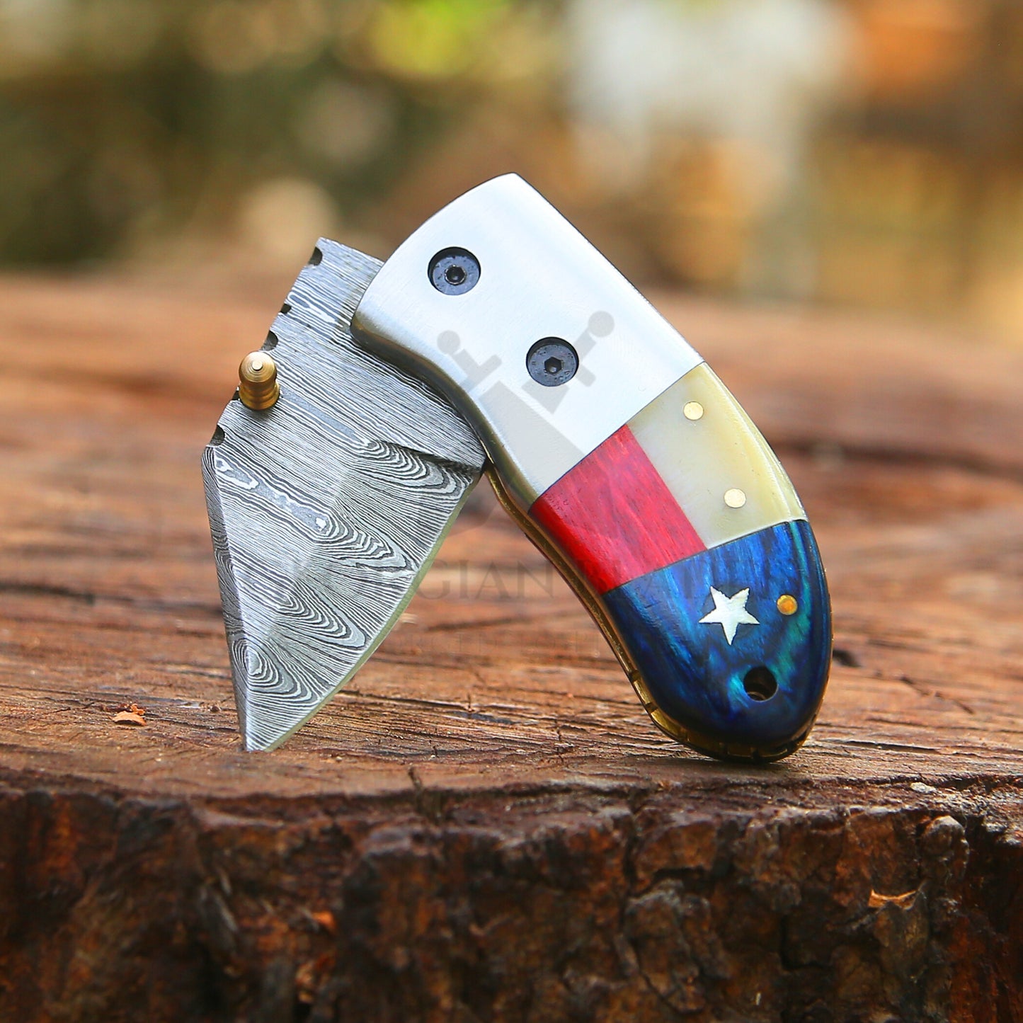 Paul Revere Knife – Hand-Forged 5" Damascus EDC | Best-Selling 3-Pack Option