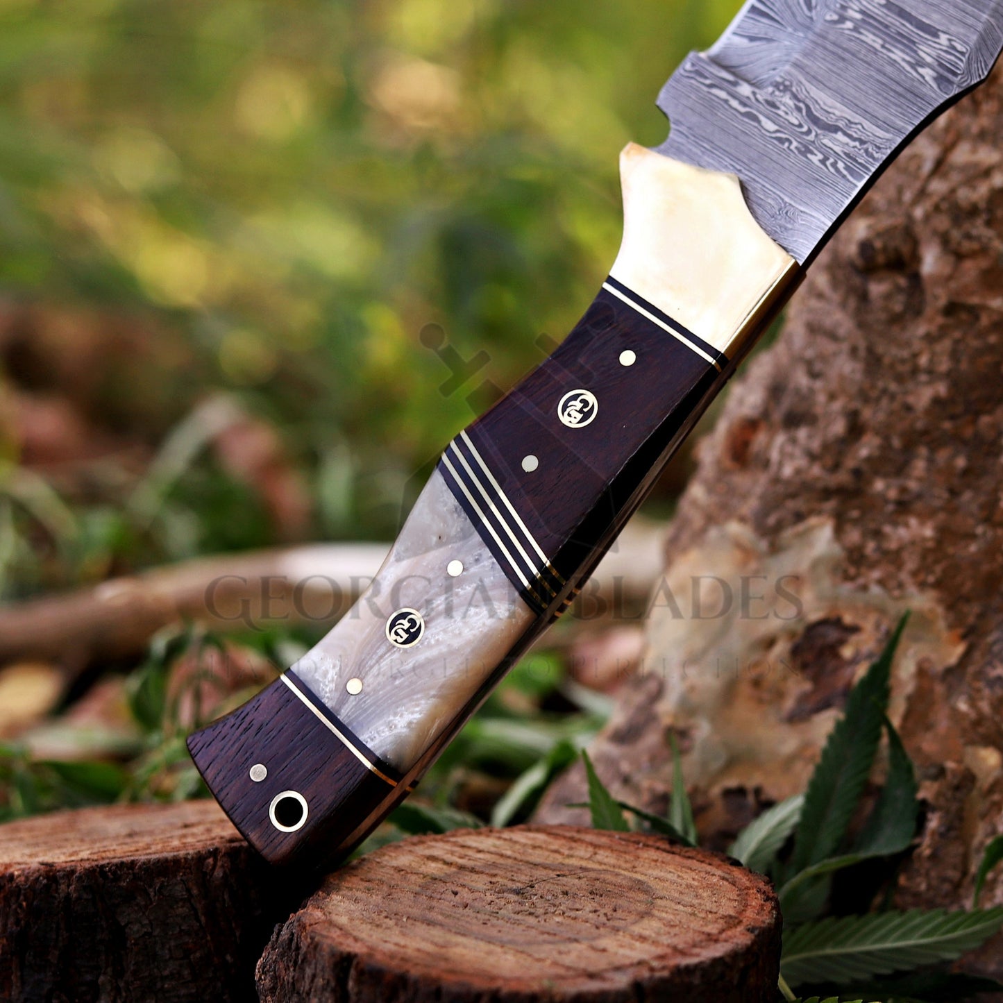 Savage Soulblade - 11" Custom Hand Forged Hunting Knife with Leather Sheath