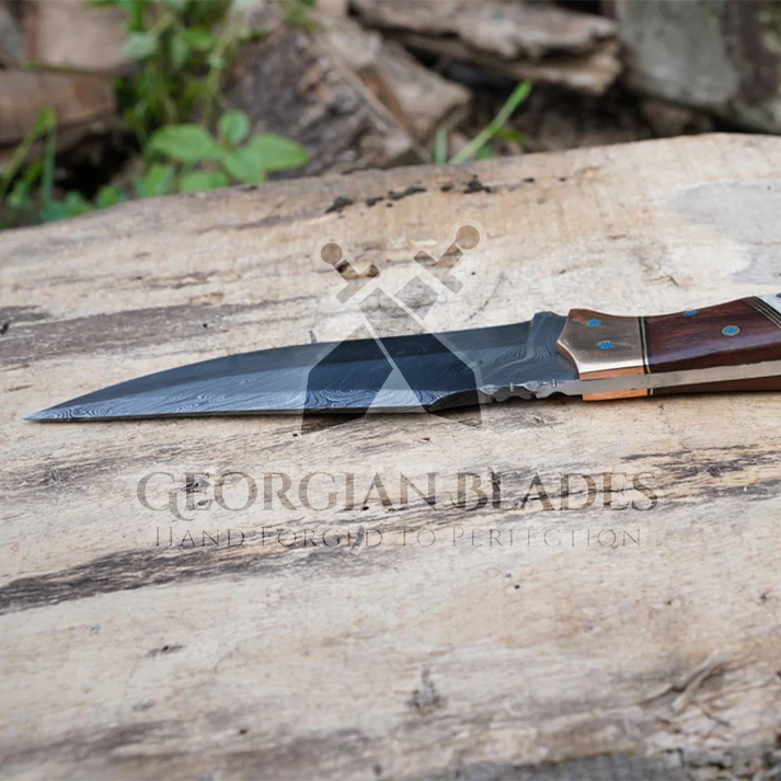 Savage Soulblade - 11" Custom Hand Forged Hunting Knife with Leather Sheath