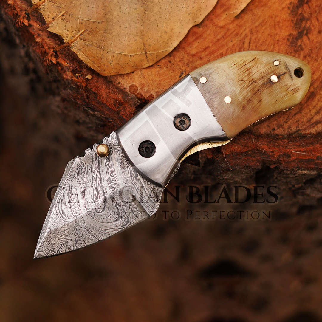 Lil' Capra Cutter - Hand Forged 5.5" EDC Pocket Knife with Leather Sheath