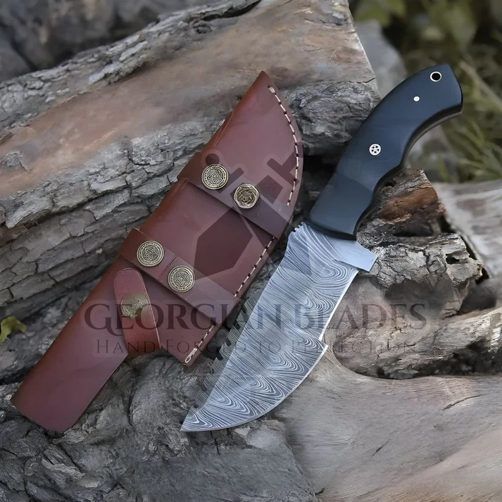 Pathfinder Pro: Handmade Forged Damascus Steel Tracker Hunting Bushcraft Knife Survival EDC 10” With Micarta Handle