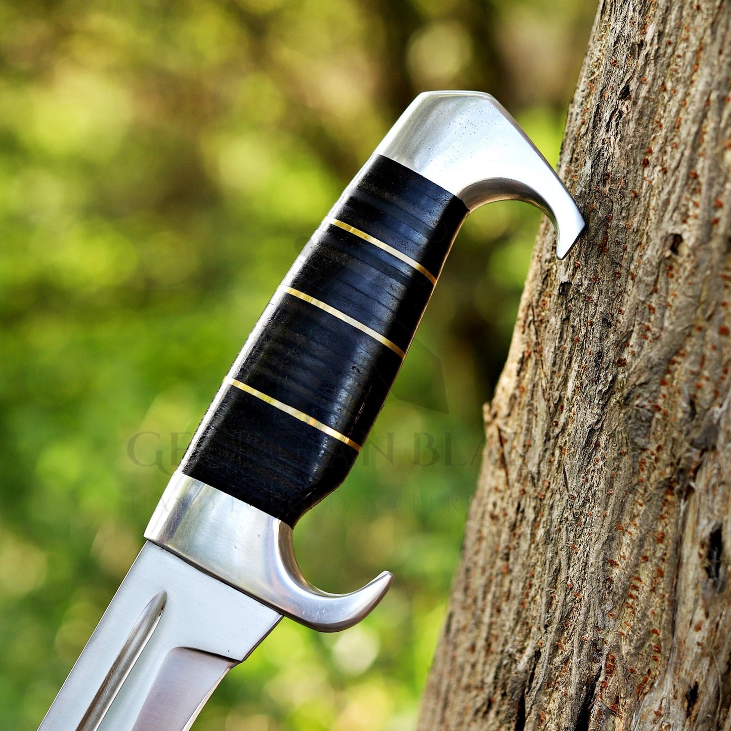 Eisenhower Kukri Knife: 15.7 inch Kukri Knife with Leather Sheath