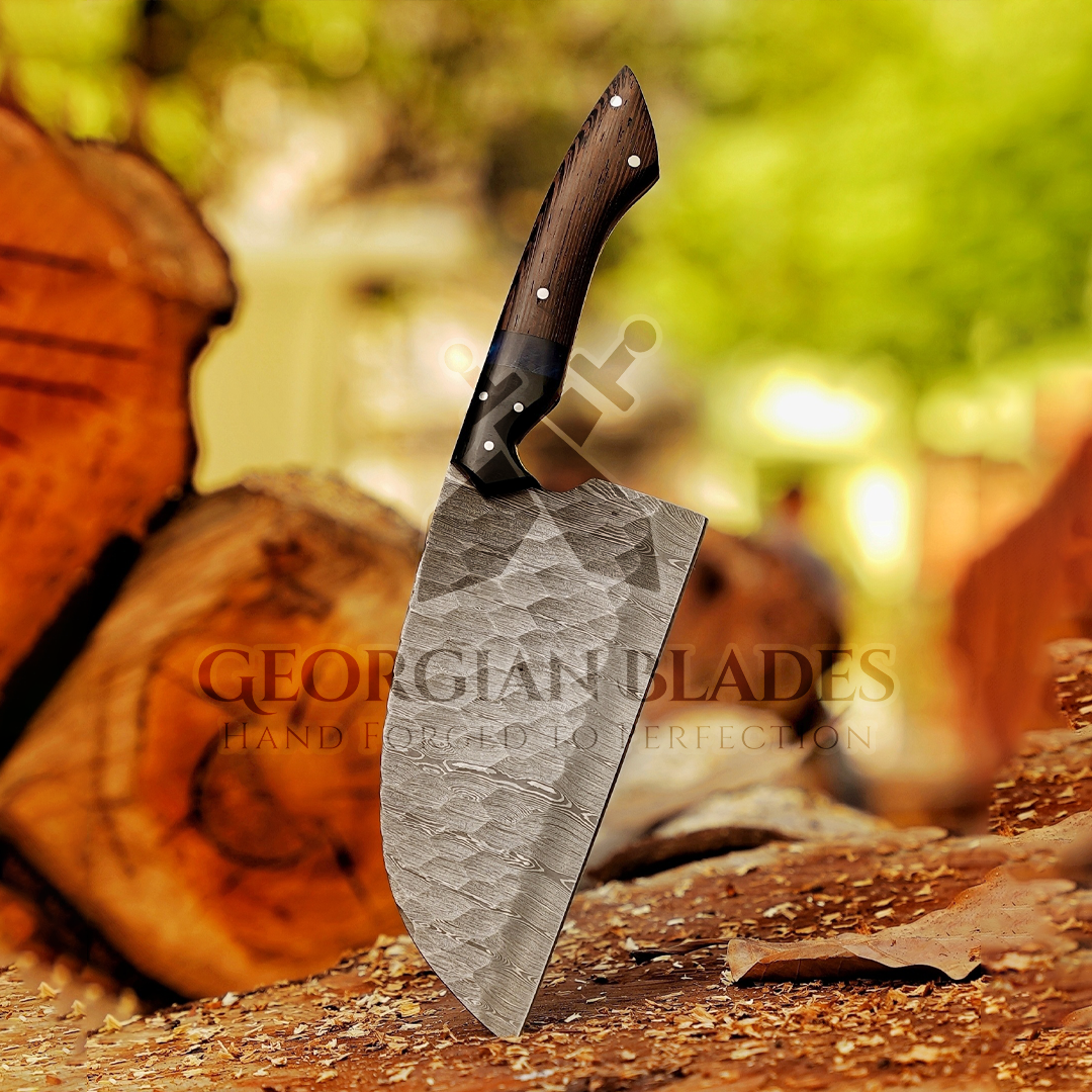 The Marine Master - Hand made Damascus Steel Serbian Styled Chef Knife