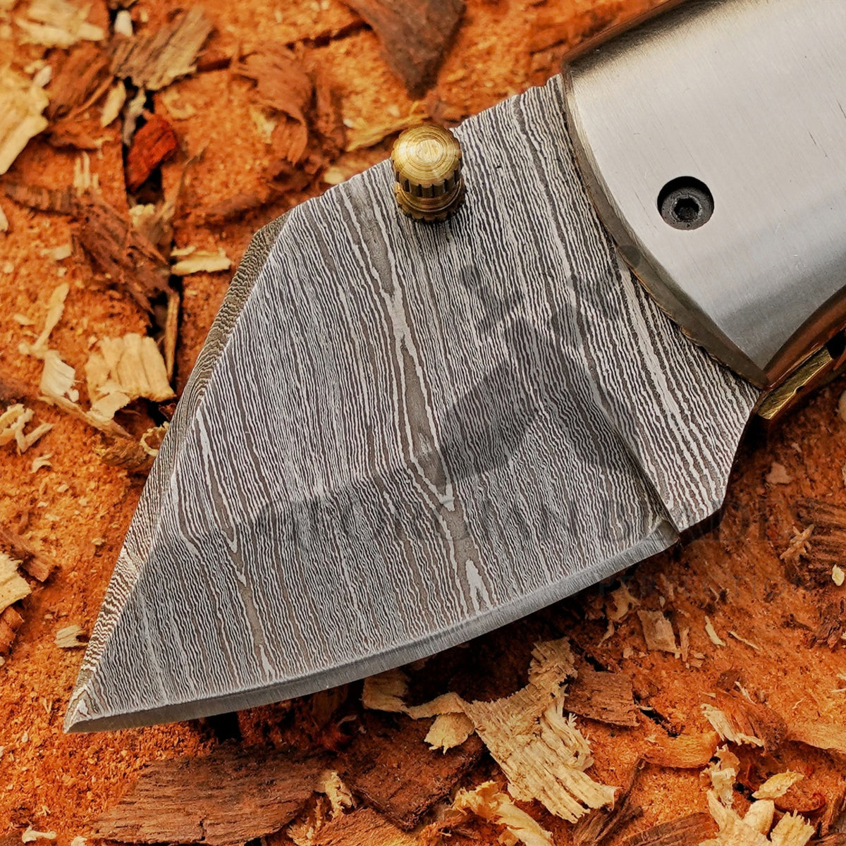 Tiny Torque - Hand Forged 5" EDC Mini Pocket Folding Knife with Leather Sheath