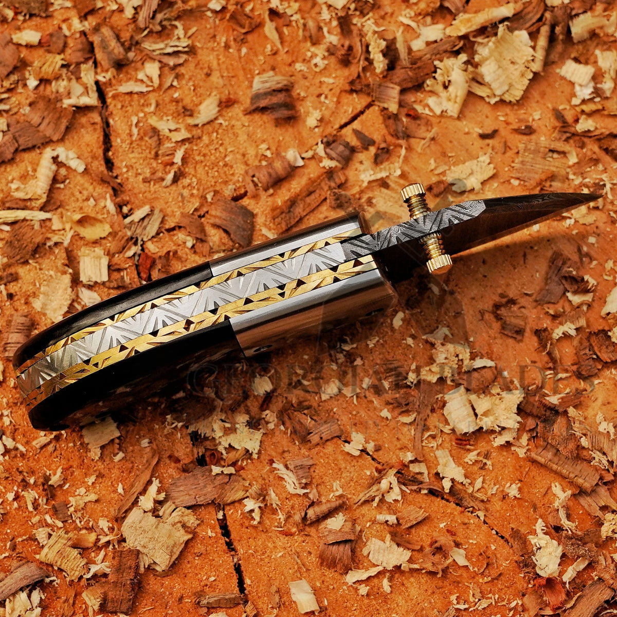 Tiny Torque - Hand Forged 5" EDC Mini Pocket Folding Knife with Leather Sheath