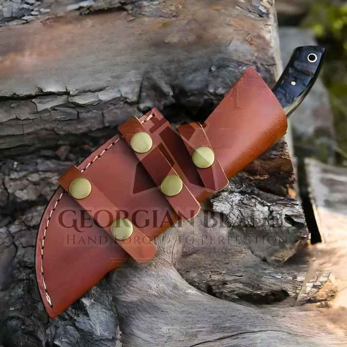 Expedition Emissary: Handmade Damascus Steel Hunting Tracker Knife With Ram Horn & Cocobolo Wood Handle