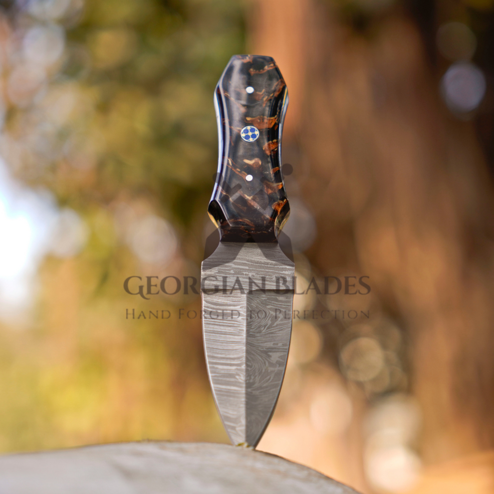 Pine Grit Rancher’s Knife – Premium Damascus Steel & Pine-Cone Handle main image 1