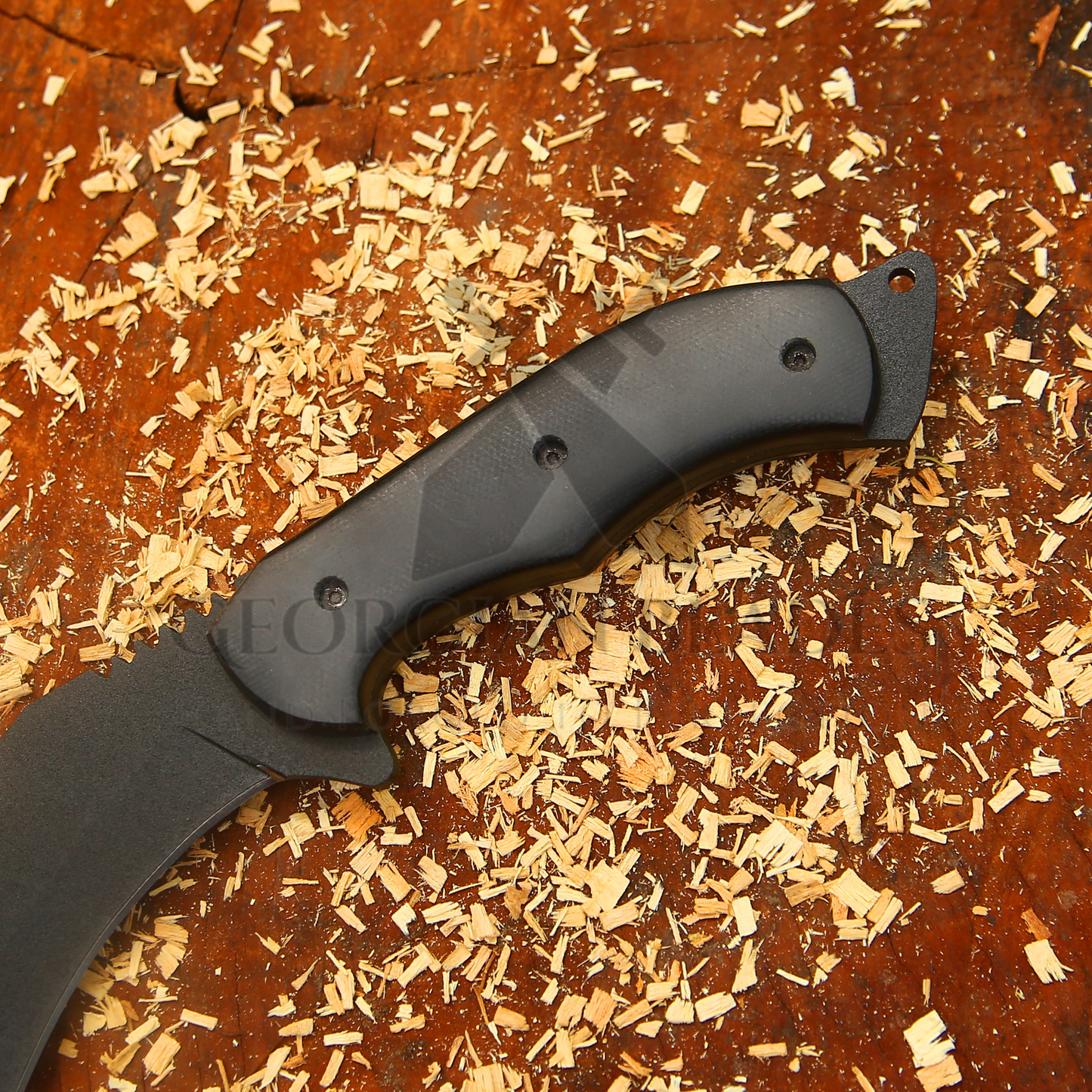 Blackhawk Tracker Kukri: 16" Heavy Duty Carbon Steel Outdoor Kukri Knife with Micarta Handle & Leather Sheath
