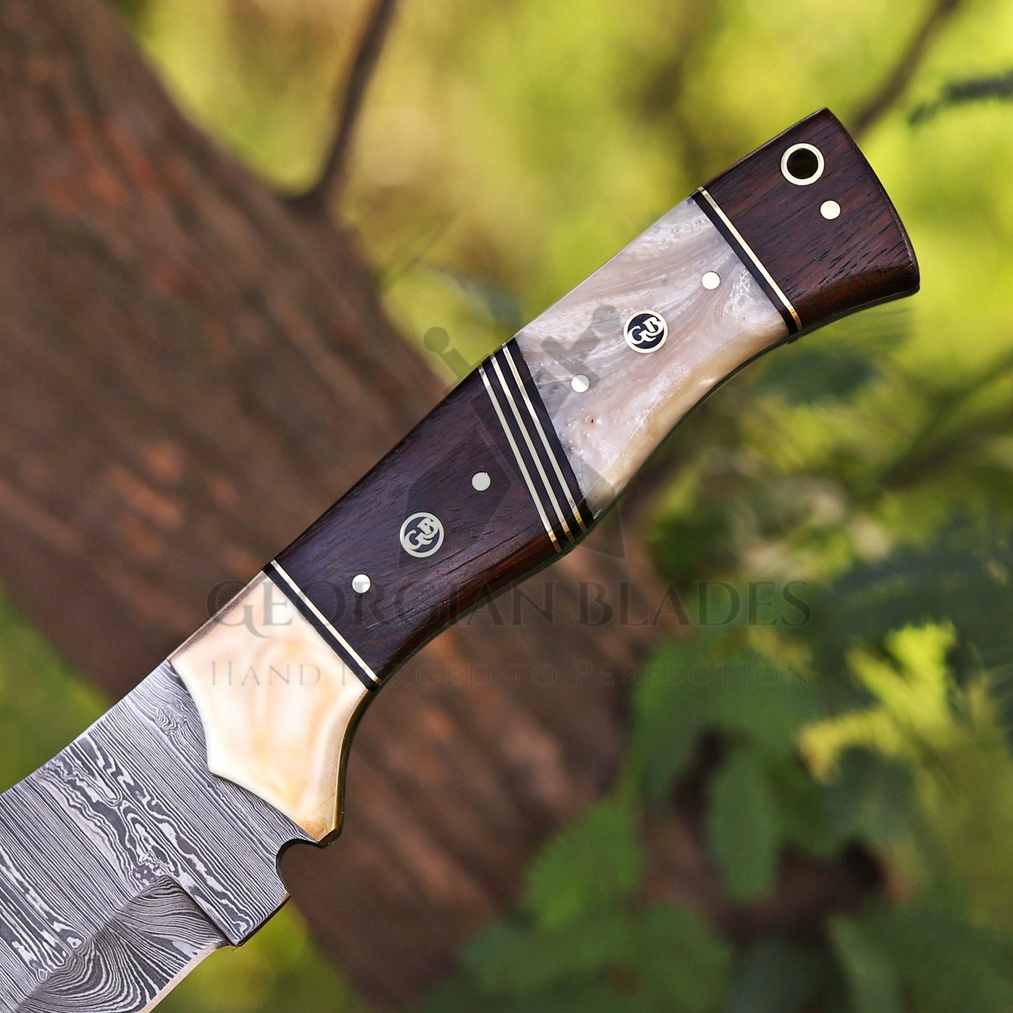 Savage Soulblade - 11" Custom Hand Forged Hunting Knife with Leather Sheath