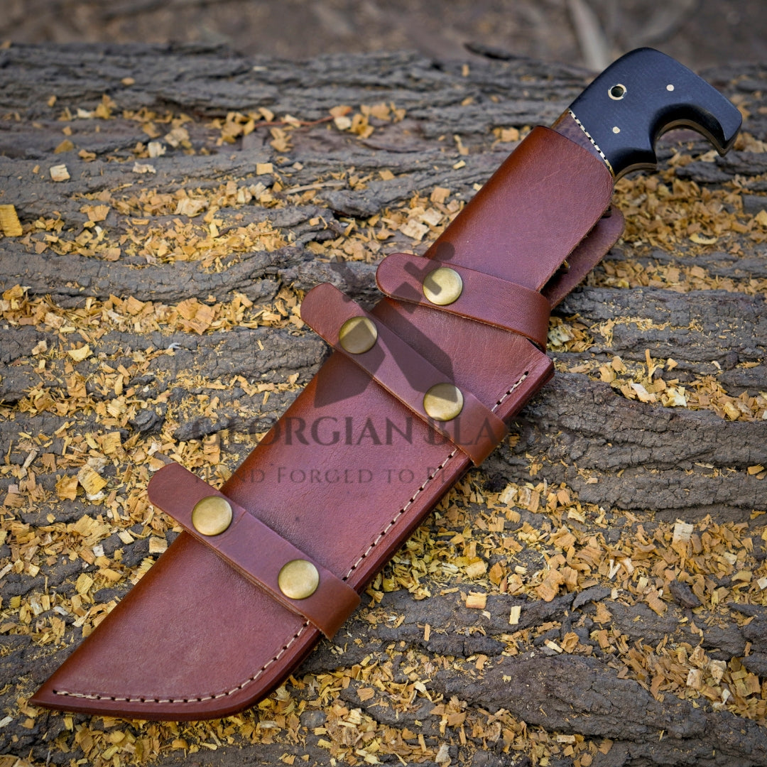 Voyager Vanguard: HANDMADE DAMASCUS Steel Hunting Tracker Fix Blade Knife Full Tang