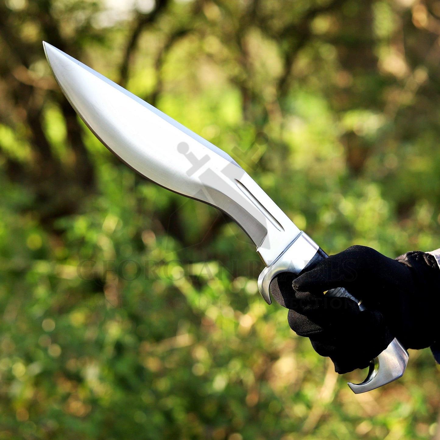 Eisenhower Kukri Knife: 15.7 inch Kukri Knife with Leather Sheath