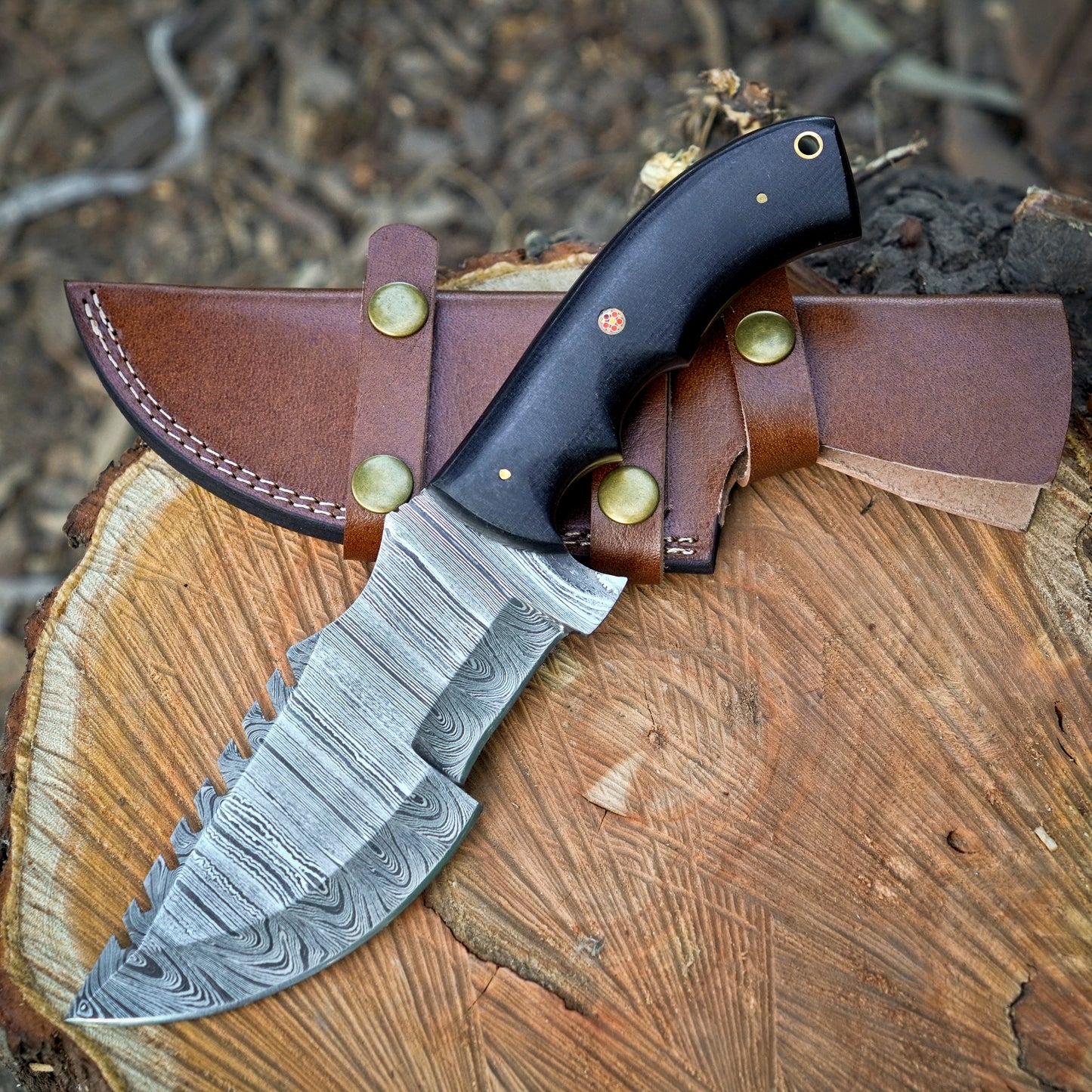 Pathfinder Pro: Handmade Forged Damascus Steel Tracker Hunting Bushcraft Knife Survival EDC 10” With Micarta Handle