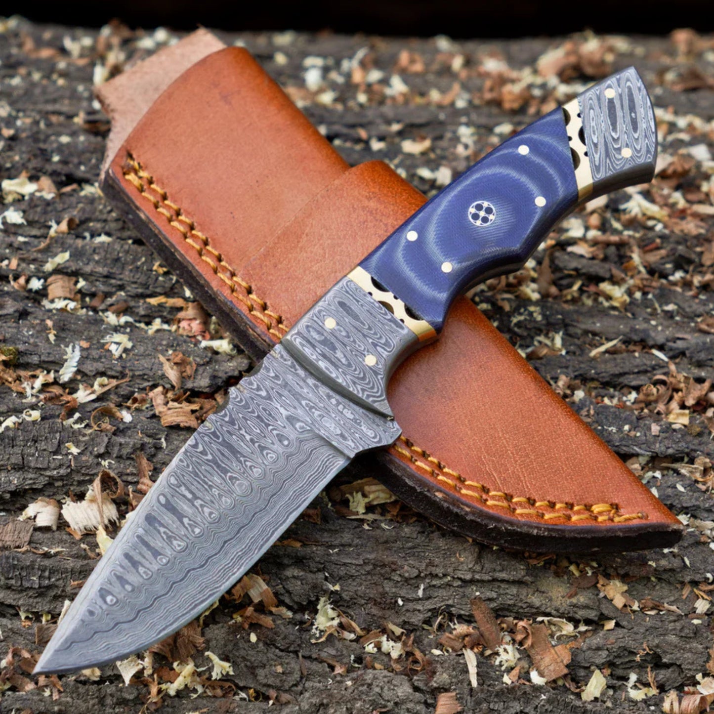 The Maverick Hunting Knife - 8 inch Full Tang Hunting Knife with Leather Sheath