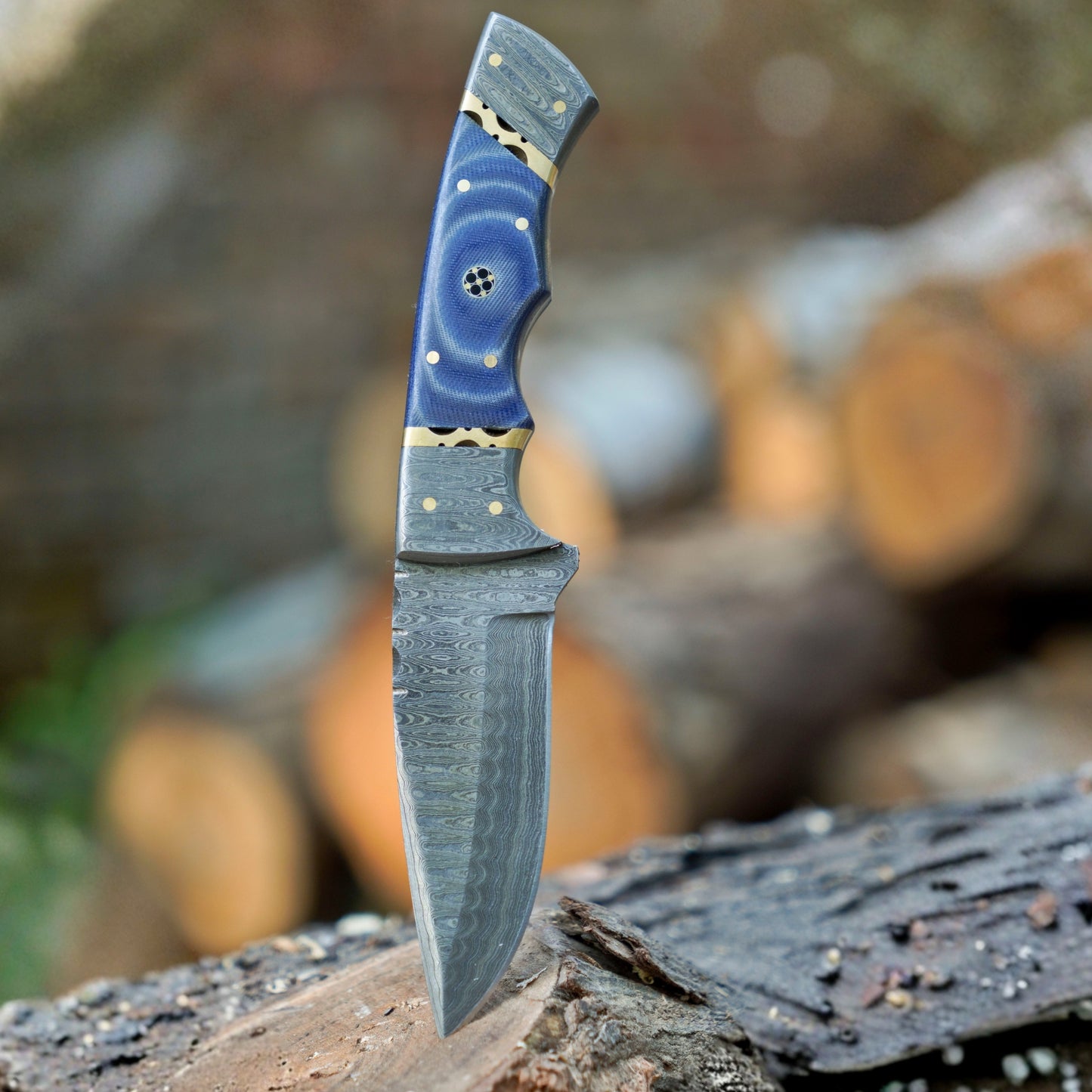 Heritage Hunting Trio – 3-Piece Handmade Hunting Knife Set with Leather Sheaths
