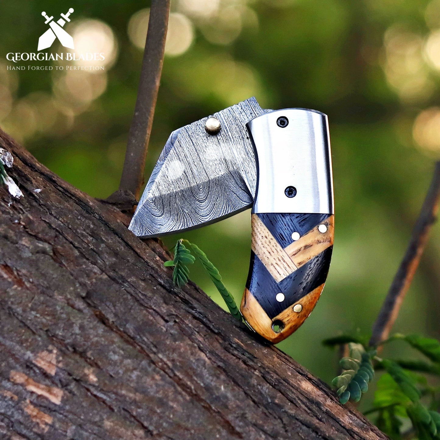 Elite Mini Trio – Bundle of 3 Mini Folding Knives with Leather Sheaths